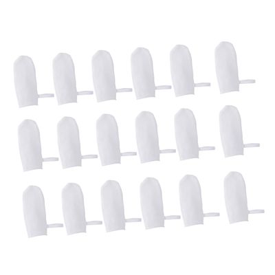 PACKOVE Oral Gauze Finger Toothbrushes Soft Gauze Cleaners for Teeth Tongue Gums Ring Design Safe White Oral Care Tool