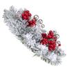 ETHZZLE Artificial Berry Candle Wreath Garland Christmas Centerpiece Decor with Realistic Red Berries and Green Leaves Mini Festive Candle Ring for Holiday Table and Home Decoration view 1