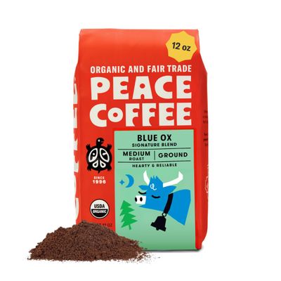 Peace Coffee Blue Ox Blend Ground Medium Roast Coffee, 12 oz