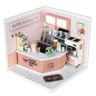 Fat Brain Toys Double Joy Bubble Tea D.I.Y. Mini Set Arts & Crafts for Ages 8 to 12