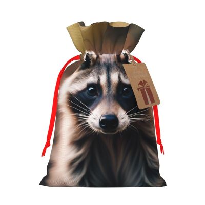 SXOOGE cute raccoon (1) Gift Bag with Handles and tag, Perfect for Christmas, Birthday, Wedding or Daily Gift - (M)