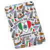 LEVLO Ponza Island Tea Coffee Towel Tyrrhenian Sea Souvenir Kitchen Towel Italy Travel Gift for Women (Ponza Island-T) view 1