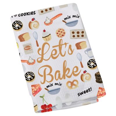 Let's Bake Mix Mix Sweet I Love Cookie Pastry Chef Baking Tea Coffee Towel New Home Kitchen Towel Gift for Her Him (Mix Mix-T)