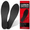 1 Pair Carbon Fiber Insole for Men & Women: 1.2mm Thick Rigid Shoe Insert Support Turf Toe, Foot Fractures, Hallux Rigidus & Limitus for Sports, Hiking, Trekking - Alternative to Post Op Shoe, 265mm view 1