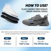1 Pair Carbon Fiber Insole for Men & Women: 1.2mm Thick Rigid Shoe Insert Support Turf Toe, Foot Fractures, Hallux Rigidus & Limitus for Sports, Hiking, Trekking - Alternative to Post Op Shoe, 285mm view 2