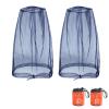 2 Pack Mosquito Head Net for Camping, Hiking, Fishing, Gardening, Fly & Bug Protection Fit All Hats for Men & Women (Blue, Full-Brim) view 1