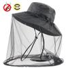 2 Pack Mosquito Head Net for Camping, Hiking, Fishing, Gardening, Fly & Bug Protection Fit All Hats for Men & Women (Blue, Full-Brim) view 4