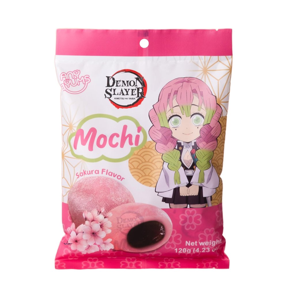 Demon Slayer Sakura Mochi 120g (4.23 oz) Soft & Chewy Japanese Rice Cake Mitsuri Kanroji Collectible Anime Snack (1-Pack)