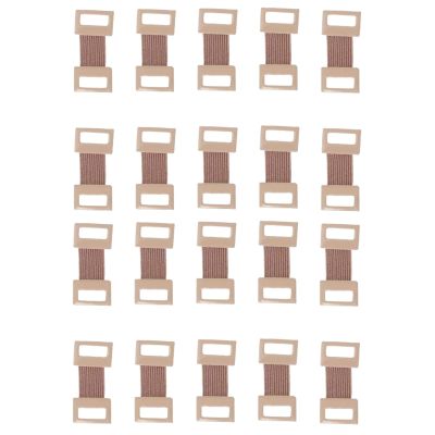 20Pcs Brown Elastic Bandage Clips Adhesive Bandages Bandage Wrap Clips Stretch Metal Clips, Replaceable Wrap Clips for Various Types Bandages and Bandaging Supplies