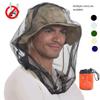 2 Pack Mosquito Head Net for Camping, Hiking, Fishing, Gardening, Fly & Bug Protection Fit All Hats for Men & Women (Grey, Open-Top) view 4