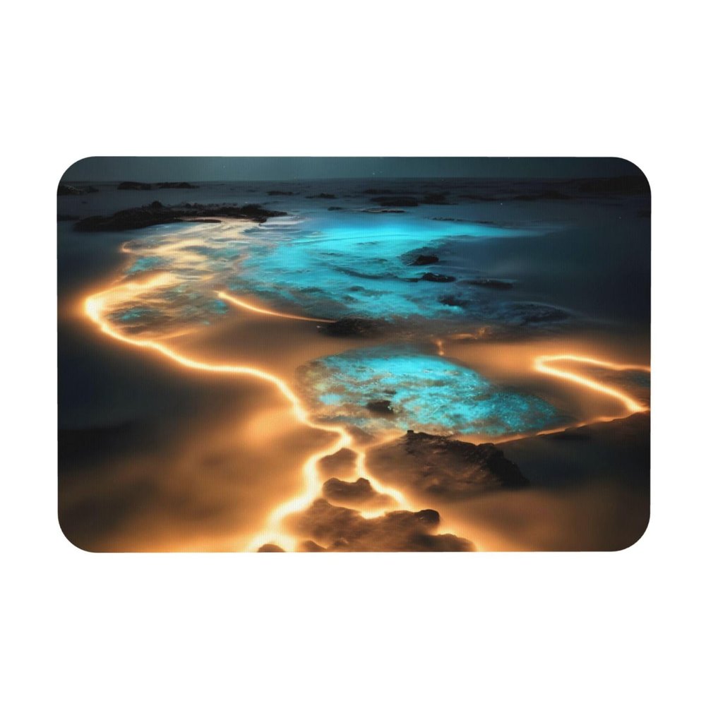 WXZYFP View Under The Moon Diatom mud Soft Floor mat, Non-Slip and Easy to Clean, Suitable for Bathroom and Kitchen.