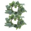 Eucalyptus Candle Rings Wreaths 2 Pcs for Tabletop Decor view 1
