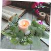 Eucalyptus Candle Rings Wreaths 2 Pcs for Tabletop Decor view 3