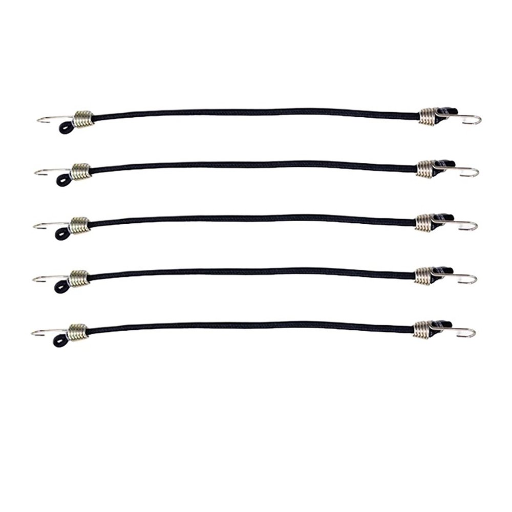 15/30PCS Luggage Strap Elastic Strap Fixed Elastic Cord Socket Fixed Small Hook Latex Mini Rope Camping Accessories(Black 15pcs)