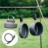 15/30PCS Luggage Strap Elastic Strap Fixed Elastic Cord Socket Fixed Small Hook Latex Mini Rope Camping Accessories(Black 15pcs) view 4