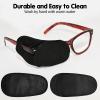 12pcs Eye Patches,Reusable Non-Woven Fabric Eye Patches for Adults and Kids (Medium Size Black) view 3