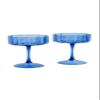 FAZEEK Women's Wave Coupe Glasses Set of 2, Blue, One Size view 1