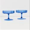 FAZEEK Women's Wave Coupe Glasses Set of 2, Blue, One Size view 2