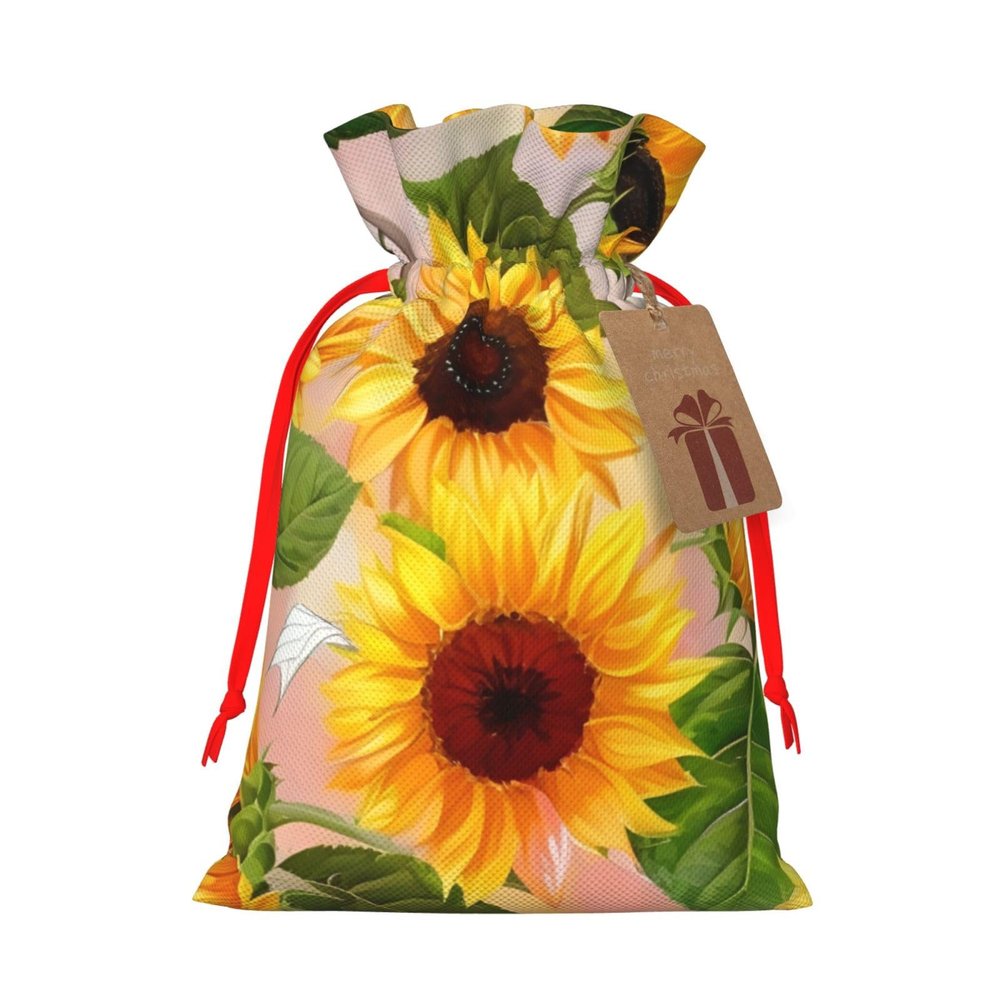 SXOOGE sunflower Gift Bag with Handles and tag, Perfect for Christmas, Birthday, Wedding or Daily Gift - (M)