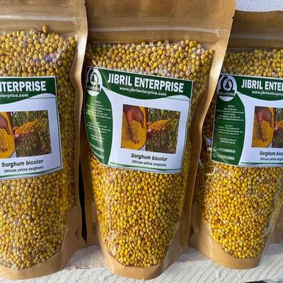 African yellow sorghum (Sorghum bicolor), 100% natural and organic, no additives, including phyto sanitary certificate (500g)