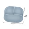 BESPORTBLE Silicone Divided Plate with Suction Cup Non Slip Adaptive Food Tray for Elderly Patients Food Grade Flexible Unbreakable Tableware for Self Feeding and Rehabilitation Light Blue view 2