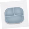 BESPORTBLE Silicone Divided Plate with Suction Cup Non Slip Adaptive Food Tray for Elderly Patients Food Grade Flexible Unbreakable Tableware for Self Feeding and Rehabilitation Light Blue view 3