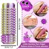 2 Pcs Little Ouchies Pain Fidget, Rotate Pain Stim Fidget Toys for Adults to Stress Relief, 3D Printed Spiky Grippie Stim Keychain Anxiety Relief (Pink Gold,Red Green Purple) view 2