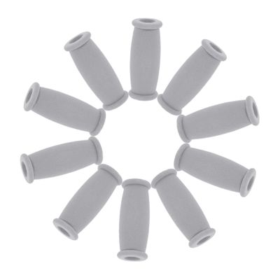 10pcs TPR Replacement Crutch Hand Grips Cushions Comfortable Latex Handle Pads for Aluminum Arm Crutches Easy to Install Accessories Gray