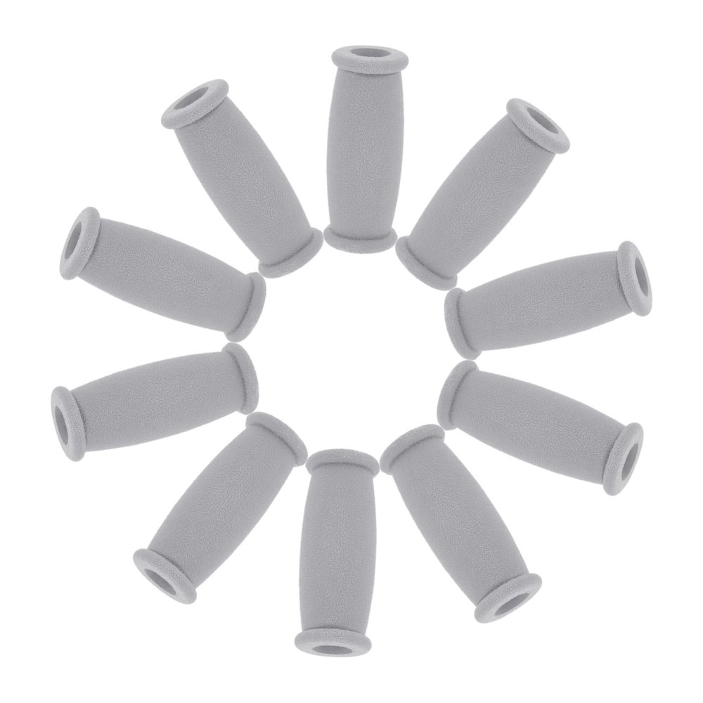 10pcs TPR Replacement Crutch Hand Grips Cushions Comfortable Latex Handle Pads for Aluminum Arm Crutches Easy to Install Accessories Gray