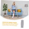 10pcs TPR Replacement Crutch Hand Grips Cushions Comfortable Latex Handle Pads for Aluminum Arm Crutches Easy to Install Accessories Gray view 4