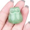 1 Inch Natural Semi-Precious Stone Owl Figurine Ornaments Amethyst Quartz Crystal Healing Animal Statue Decoration,Green Aventurine view 1