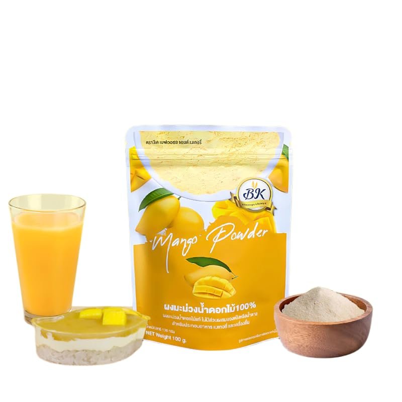 (Pack of 2) Organic Mango Powder - Pure Dried Mango Fruit Powder for Smoothies, Drinks & Baking - Gluten-Free & Vegan 100g