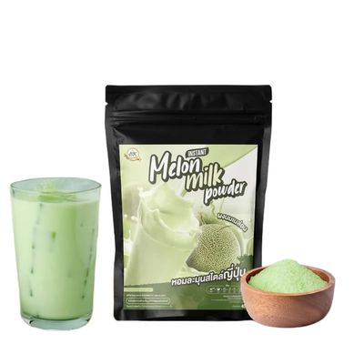 Japanese Style Melon Milk Powder Drink Mix - Instant Sweet & Creamy Melon Flavored Powder - Perfect for Iced Lattes, Shakes & Boba 400g