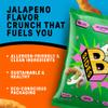 B-SIDES Crunch Puffs Protein Puffs | Healthy Snacks, High Protein, Plant-Based, Allergen-Friendly, Upcycled Oats & Corn and Regenerative Pea Protein (Jalapeno) view 3