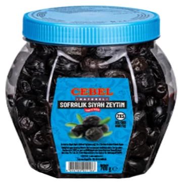 Cebel Turkish Black Olives, 2XS (351-380 olives per kg), 24.6oz (700g)