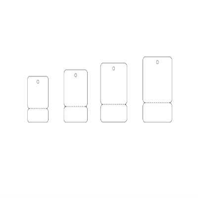 100 Perforated Hang Tags: Rectangular Blank Tags Price Tag with Tear Off Section (White, x-Large (2.5" x 3.57"))