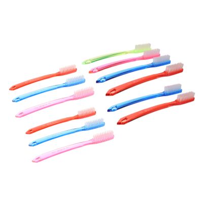 COOLHIYA 12pcs Adult Manual Toothbrush with Hard Bristles for Teeth Cleaning Ergonomic Non Slip Design Suitable for Daily and Travel Use Random Color Random Color