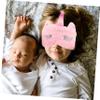 Beaupretty Pink Plush Unicorn Eye Mask Lightweight Comfortable Sleep Blindfold for Travel Work Naps with Elastic Strap Soft Breathable Night Eyeshade for Women view 3