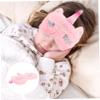 Beaupretty Pink Plush Unicorn Eye Mask Lightweight Comfortable Sleep Blindfold for Travel Work Naps with Elastic Strap Soft Breathable Night Eyeshade for Women view 4