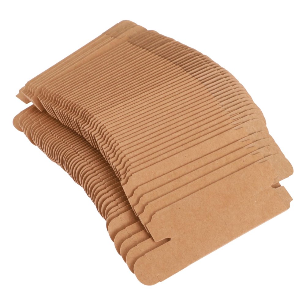 PartyKindom 50Pcs Kraft Paper Lip Balm Packaging Boxes Small Lipstick Wrapping Gift Boxes DIY Kraft Paper Bulk for Party Favors and Makeup Storage