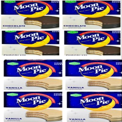 Marshmello Cookies Double Decker Bulk 64 Individually Wrapped Pie's 8 Boxes 4 x Chocolate 4 x Vanilla