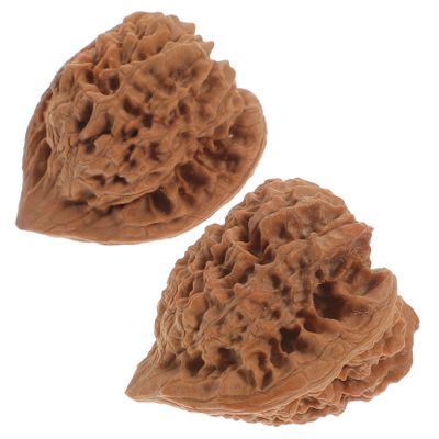 Mikinona 2pcs Walnut Massage Handballs Traditional Balls for Hand Training and Reflexology Stress Relief Portable Exercise Tool for Seniors and Adults