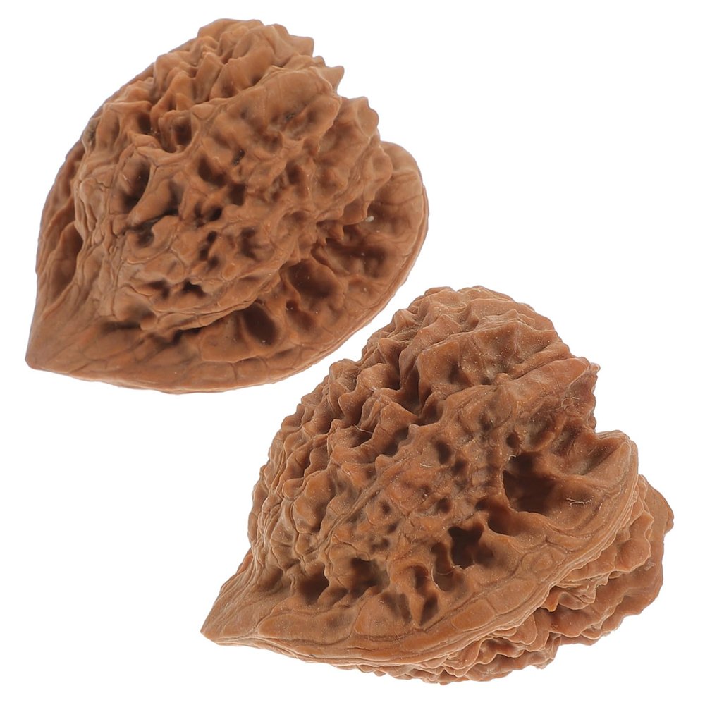 Mikinona 2pcs Walnut Massage Handballs Traditional Balls for Hand Training and Reflexology Stress Relief Portable Exercise Tool for Seniors and Adults