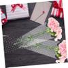 Baluue 100 Pcs Transparent Flower Wrapping Bags with Printed Design Plastic Floral Bouquet Packaging Bags for Valentines Day Gift Single Floral Wraps for Bouquet Presentation view 2