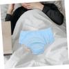LALADEFIEE Reusable Cotton Urinary Underwear for Elderly Washable Nursing Diaper with Breathable Absorbent Padding Leakproof and Comfortable Incontinence Protection Pants Light Blue view 3