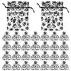 Healifty 50Pcs Paw Print Organza Drawstring Bags 4.72X3.54In Sheer Jewelry Storage Pouches for Travel Gift Wrapping Dog Party Favors view 1
