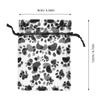 Healifty 50Pcs Paw Print Organza Drawstring Bags 4.72X3.54In Sheer Jewelry Storage Pouches for Travel Gift Wrapping Dog Party Favors view 4