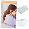 Hoement Ergonomic R Shaped Wedge Pillow Cushion for Body Positioning High Density Support for Elderly and Patients Promotes Circulation and Comfort in Bed Green Triangular Bolster for view 2