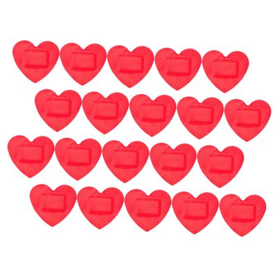 Kichvoe 30 Sheets Heart Shaped Breathable Wound Care Patches Adhesive Bandages for Bleeding Protection Lightweight Portable First Aid Stickers