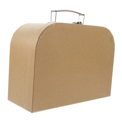Holibanna Multi Function Kraft Paperboard Suitcase Gift Box with Handle Large Capacity Portable Candy and Jewelry Storage for Party Favor Wedding Valentines Day Tea Packaging and Home